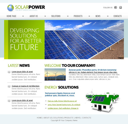 Solar Power Website Template