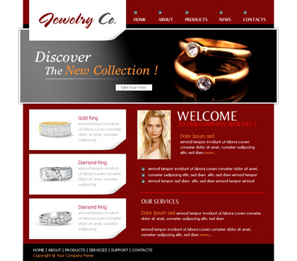 Jewelry Company Website Template