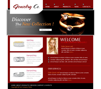 Jewelry Company Website Template