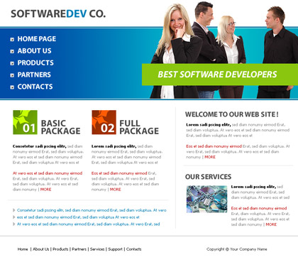 Software Dev Company Website Template