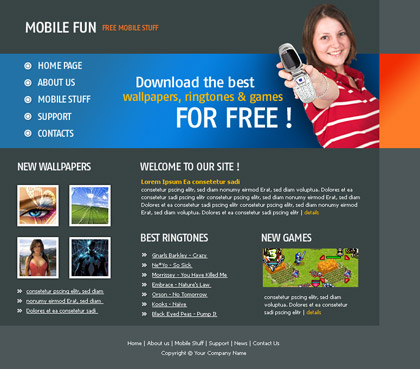 Mobile Fun Website Template