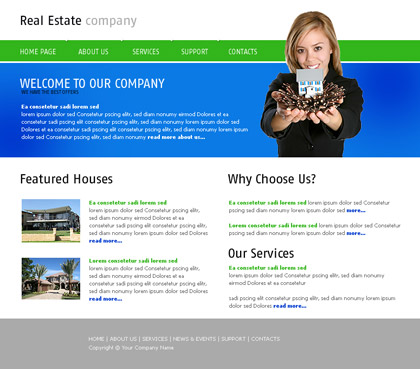Real Estate Company Website Template