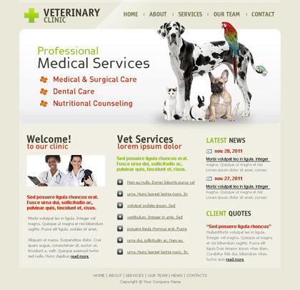 Veterinary Clinic Website Template