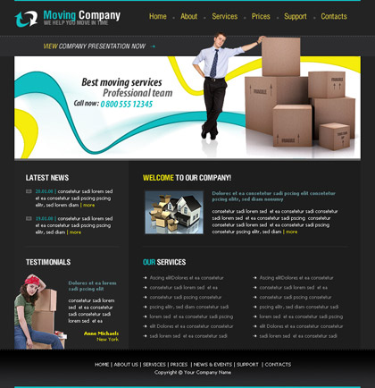 Moving Company Website Template