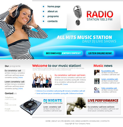Radio Station Website Template